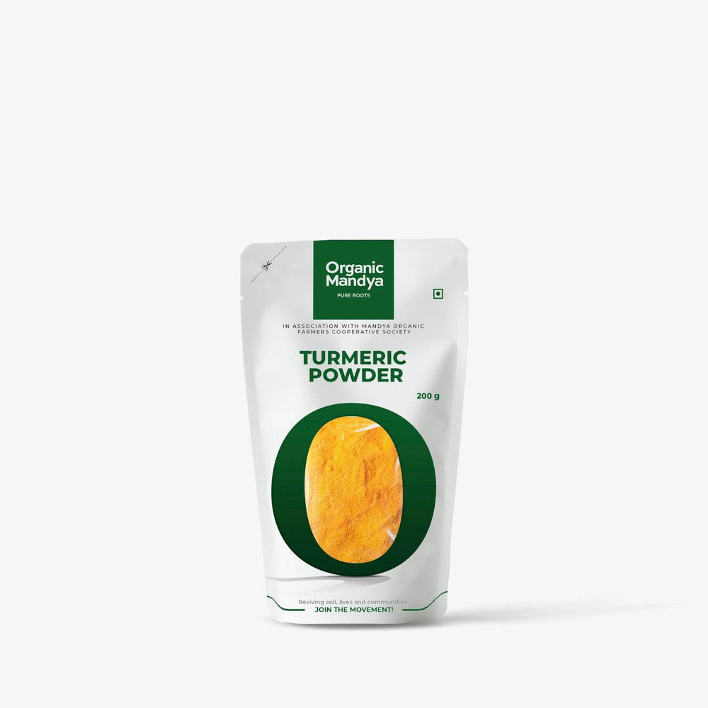 Turmeric Powder Front - 200g-Organic Mandya