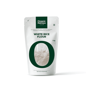 White Rice Flour- 1kg- Front-Organic Mandya