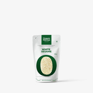 White Sesame Front - 100g-Organic Mandya 