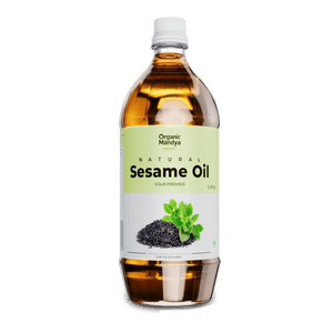 Sesame Oil 1lts Front-Organic Mandya